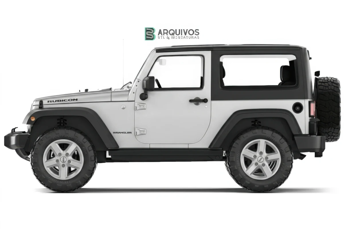 Modelo 3D STL - Jeep Wrangler Rubicon Hardtop — foto 5